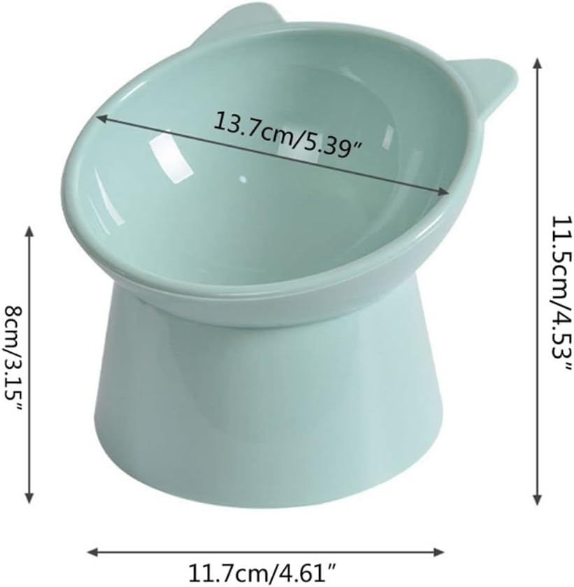 Cuencos de soporte antivuelco para gatos, cuencos de pie para cachorros, cuencos elevados para gatos y perros, tazones elevados para perros (rosa)