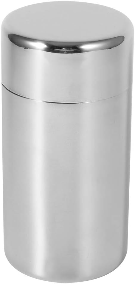 Recipiente pequeño de lata de té, recipiente de acero inoxidable para café y té, contenedor de almacenamiento de té de hojas sueltas, portátil con