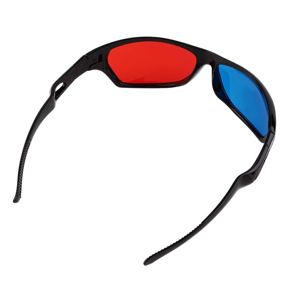 1 unids negro adulto marco negro rojo azul gafas 3D para anaglifo dimensional juego de película 3D gafas de visualización
