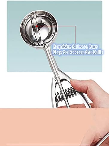 2 cucharadas cucharadas de galleta, 40 #1.7 pulgadas Cucharadas de galletas medianas con palanca, con resorte cargado con liberación de gatillo para