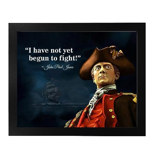 “I Have Not Yet Begun to Fight” Quote- Military Wall Art, Vintage US Navy Wall Art Print- Cpt. John Paul Jones Quote For American Military Decor,