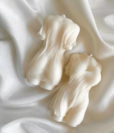 Wet dressed Women mold 12 cm 4,7″ Naked Girl Candle mould,Female Body Candle mold,Torso silicone mold Candle Female,Body Shape soap mould