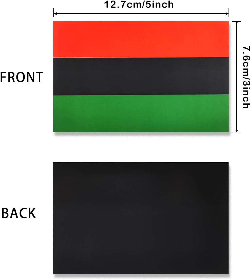 JBCD Calcomanía magnética de la bandera afroamericana africana, imán de liberación negra, para automóvil, SUV, camión (paquete de 3, 3 x 5 pulgadas)