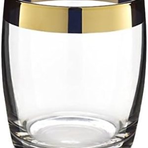 Cocktail Kingdom DANUTA – Vaso de doble roca (borde dorado, 15 oz (15.2 fl oz), paquete de 4 Cocktail Kingdom DANUTA – Vaso de doble roca (borde dorado, 15 oz (15.2 fl oz), paquete de 4