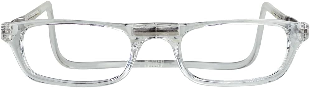 Clic Lentes de lectura magnéticos con bloqueo de luz azul, lectores de computadora con patillas ajustables, originales (tamaño pequeño-mediano)
