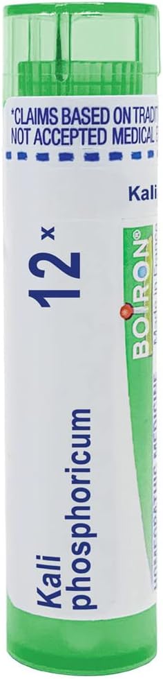 Boiron Kali Phosphoricum 12X para dolor de cabeza por tensión asociado con fatiga intelectual – 80 pellets