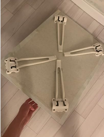 Juego de 4 patas de hierro para mesa plegable, juego de 4 muebles, horquilla lateral, acero resistente, fácil de instalar, hogar, café, té, pequeño,