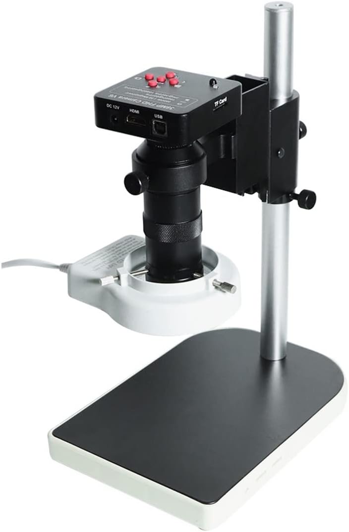 Microscope Accessories Kit for Adult 1080P 38MP HDMI USB Electronic Video Industrial Microscope Camera 130X C Mount Lens 56 LED Lamp Soldering