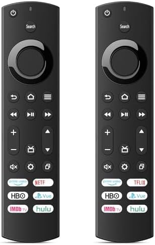 Paquete de 2 nuevo control remoto de repuesto para todos los televisores Insignia y televisores Toshiba con 6 botones de acceso directo, Prime