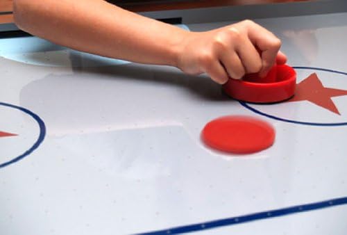 Brybelly Pucks & Paddles – Juego de dos paletas de hockey de aire de 2.5 pulgadas y discos de 3.25 pulgadas – Discos de repuesto y mazos empujadores