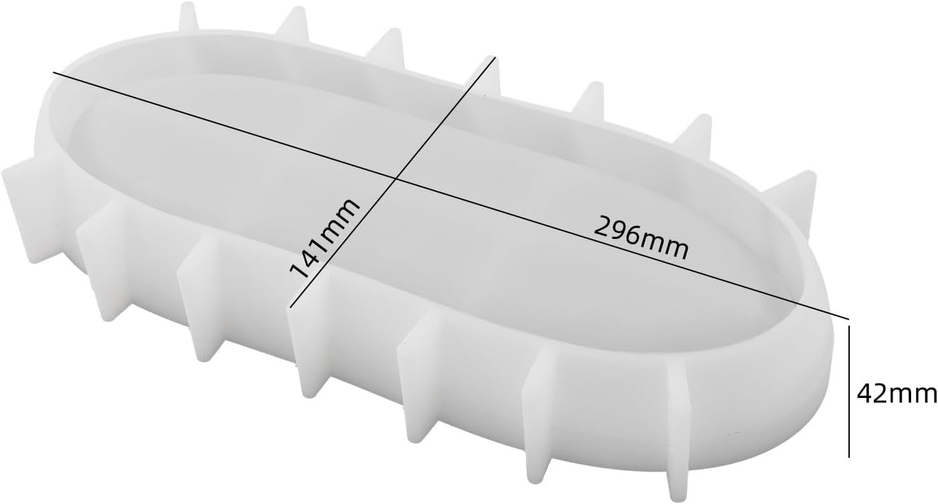 LSLEVA Moldes ovalados para tarros de velas, moldes creativos de silicona para tazas, bandeja de almacenamiento de contenedor de hormigón para
