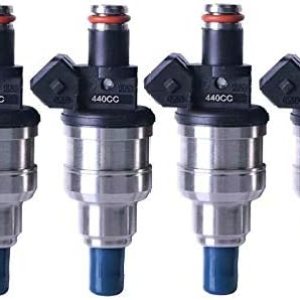 4 inyectores de combustible EV1 de 440 cc y 42 libras para Honda Civic B16 B18 B20 D16 D18 F22 H22 H22A 4 inyectores de combustible EV1 de 440 cc y 42 libras para Honda Civic B16 B18 B20 D16 D18 F22 H22 H22A