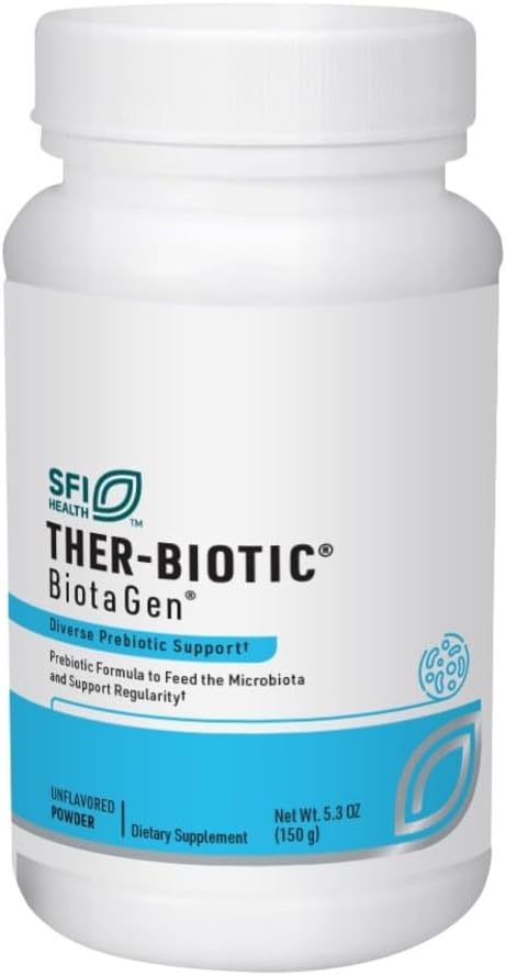 Klaire Labs Biotagen – Inulina prebiótica, beta-glucano y arabinogalactano para apoyar la microbiota intestinal (120 cápsulas)