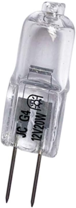 Vstar Q10G4CL12V, G4 12V 20W Bombilla halógena T3 JC tipo luz bi-pin, transparente, base G4 bi-pin bombilla, bombilla halógena (20 W 10 unidades)