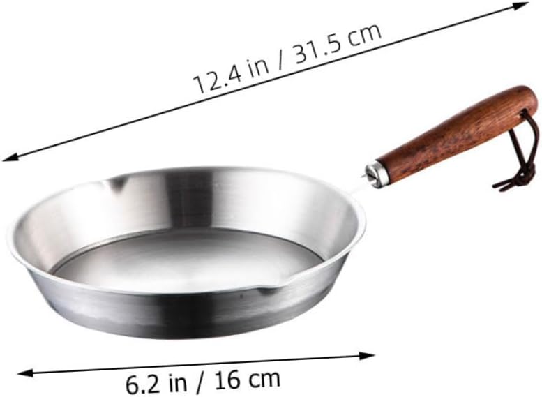 Sartén pequeña para panqueques, sartenes para tortillas, sartén de hierro fundido pre-sazonada, plancha de acero inoxidable, mini wok, utensilios de