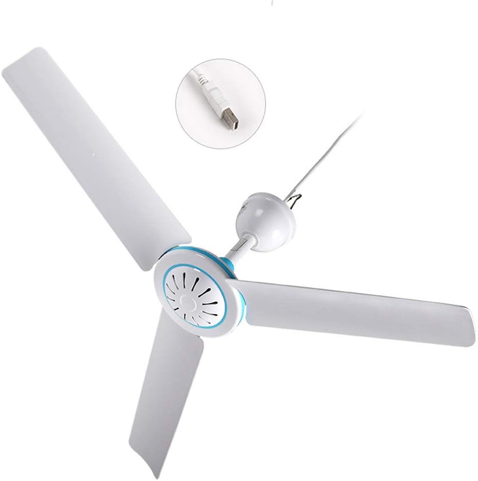 Ventilador de techo, ventilador de aire de 5 V, ventiladores colgantes alimentados por USB para acampar en la cama