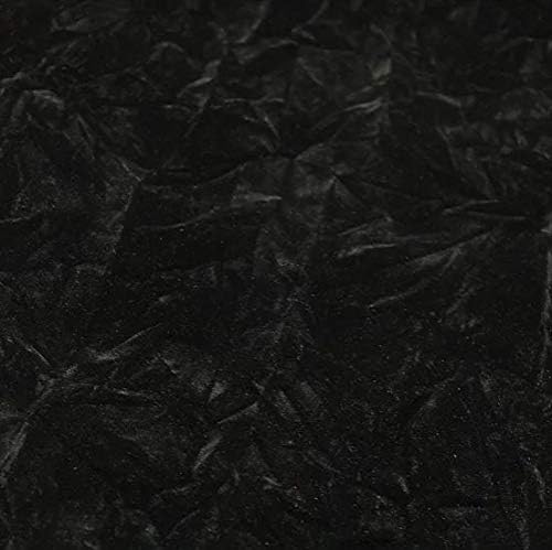 Tela de terciopelo aplastada de 54 pulgadas de ancho vendido por The Yard (negro)