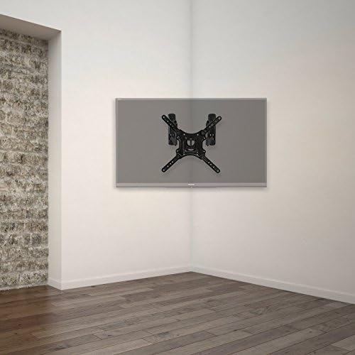 InstallerParts Soporte de pared de esquina para la mayoría de televisores de pantalla plana LED LCD OLED de plasma de 23 a 55 pulgadas con brazo