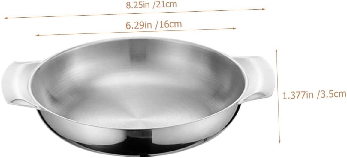 HOMSFOU Amphora – Tazones de acero inoxidable para cocina, paella, parrilla, utensilios de cocina, sartenes de inducción, sartén para wok, bandeja