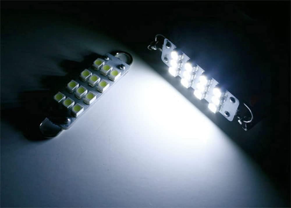 iJDMTOY Bombillas de repuesto LED de xenón blanco 12-SMD compatibles con Dodge RAM, cargador Jeep Wrangler, Grand Cherokee, etc. Montaje de lámpara