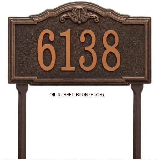 Comfort House Letrero de dirección personalizado para patio con estacas de césped, placa de metal para dirección fabricada en Estados Unidos