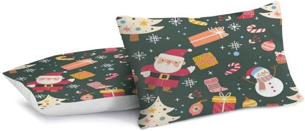 Bidesign Juego de funda de edredón tamaño matrimonial con temática navideña (diseño de cerezaárbol de Navidadcampana) para vacaciones (1 funda de