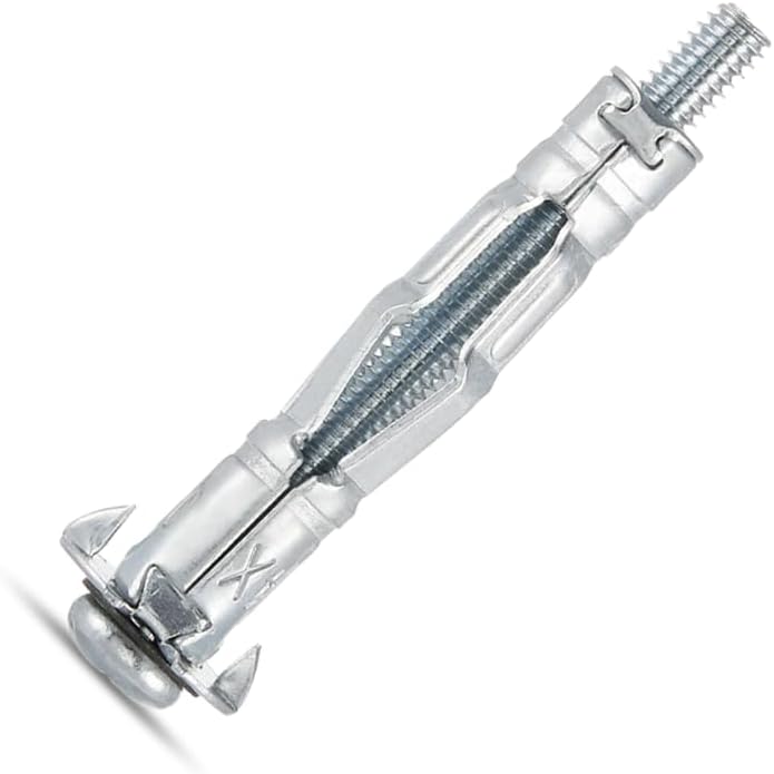AKKTOL 20 pernos Molly de acero chapado en zinc de alta resistencia M4 x 1.260 in