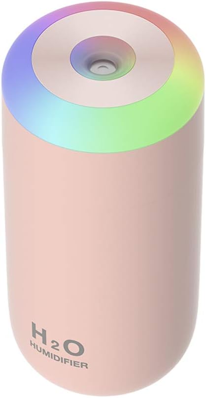 Mini humidificador, humidificador de bebé de 11.8 fl oz para dormitorio, humidificador de niebla fría para bebé, humidificador LED con luz nocturna,