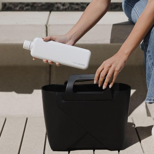 memobottle Acero inoxidable delgado (blanco), 20 onzas, botella de agua duradera, a prueba de fugas, sin BPA, ideal para un estilo de vida moderno,