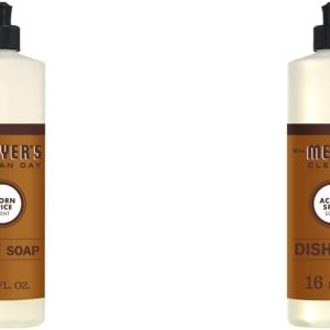 MRS. MEYER’S CLEANDAY – Jabón líquido para platos, fórmula biodegradable, edición limitada, especias de bellota, 16 onzas líquidas (paquete de 2) MRS. MEYER’S CLEANDAY – Jabón líquido para platos, fórmula biodegradable, edición limitada, especias de bellota, 16 onzas líquidas (paquete de 2)
