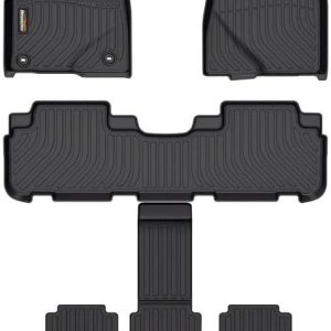 Binmotor -Alfombrillas TPE para Highlander 7 y 8 asientos 2014-2019, protección para todo tipo de clima, forros de piso de automóvil resistentes, Binmotor -Alfombrillas TPE para Highlander 7 y 8 asientos 2014-2019, protección para todo tipo de clima, forros de piso de automóvil resistentes,
