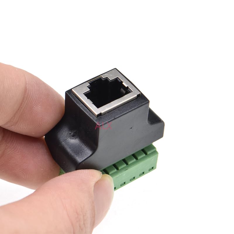 elpart RJ45 Ethernet hembra a 8 PIN Tornillo Terminal Convertidor RJ45 Adaptador de conector de zócalo para CCTV dvr #elPart2314441
