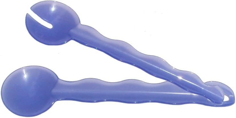 Tupperware Impressions – Juego de pinzas para servir ensaladas, cucharas entrelazadas, color morado