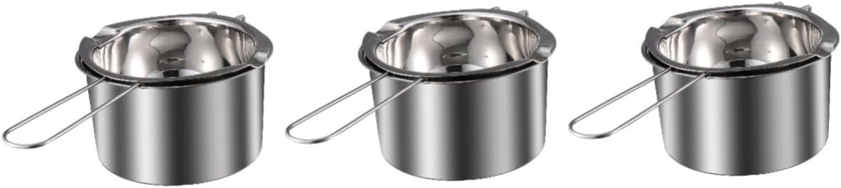 ABOOFAN 3 juegos de velas de mesa de olla de fusión, caldera de leche, molde de para resina, calderas dobles para estufa, caldera doble, olla de