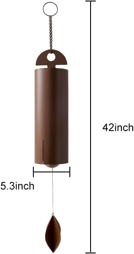 Campana de resonancia profunda de 42 pulgadas, campanilla de viento conmemorativa con tonos melódicos relajantes, campanillas de viento de un solo