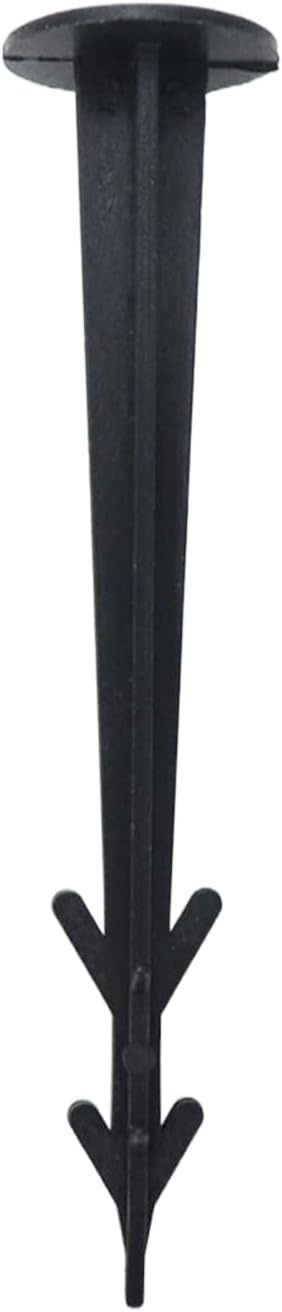 LC LICTOP Estacas de anclaje de paisaje de plástico negro de 6 pulgadas para jardín, césped, patio, paisajismo, 30 piezas