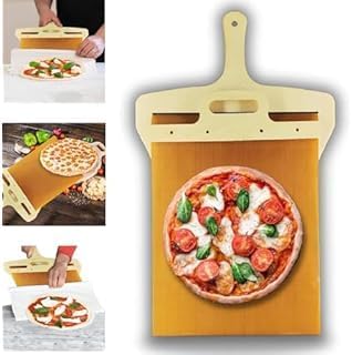 Pala deslizante de pizza de 22 pulgadas para pizza de transferencia súper fácil, deslizador antiadherente para pizza, pala mágica para pizza con