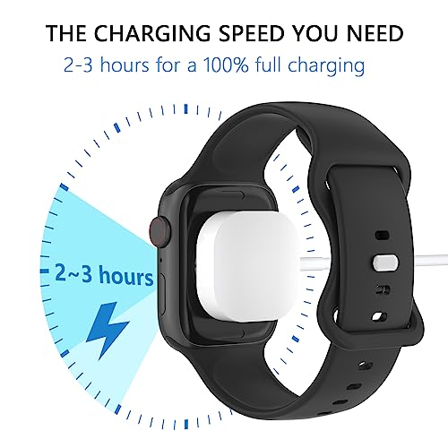 Cargador de reloj compatible con Apple Watch, USB C mejorado de 3.3 pies, cable magnético de carga rápida para iWatch Series 9, 8, 7, 6, SE, SE2, 5,