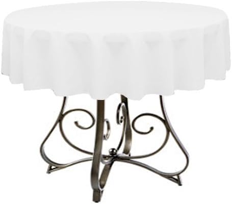 KS Linens Mantel redondo de poliéster de 58 pulgadas, disponible en más de 40 colores de tendencia. Perfecto para restaurantes y bodas. Elige entre