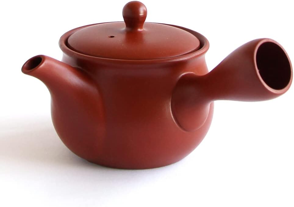 Kyusu – Tetera roja Tokoname yaki  Fabricado en Japón -11.5 fl oz11.4fl oz de capacidad  Japanese Tea KIMIKURA (filtro de malla fina incorporado)