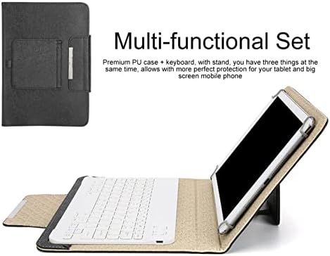 Goshyda 9.7 10.1 pulgadas universal Tablet PU funda protectora + teclado Bluetooth para Androidpara iOSpara ganar, para airepara Samsungpara Huawei