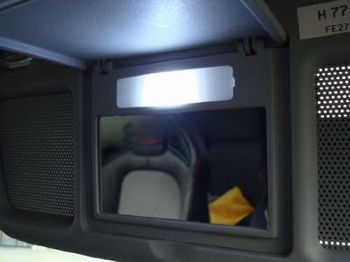 iJDMTOY (2 bombillas LED 3-SMD 1.142 in 6614F para luces de espejo de tocador de visera solar de coche, color blanco xenón