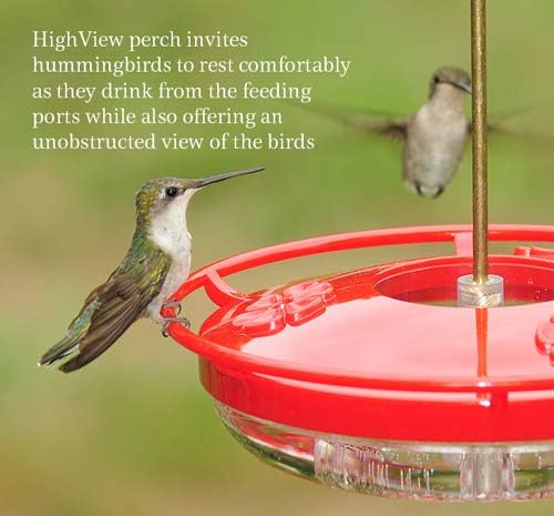 Aspects HummZinger Highview – Comedero colgante para colibríes, 429, rojo, 12 onzas (paquete de 2)