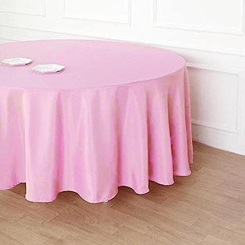 BalsaCircle Manteles redondos de 120 pulgadas, color rosa, manteles de tela para bodas, fiestas, recepción, banquetes, eventos, cocina, comedor