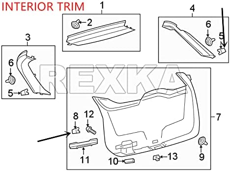 Rexka 30 piezas de consola central, radio, DVD, panel de salpicadero, clip de bisel, retenedor compatible con Ford Mercury Mustang Edge Escape