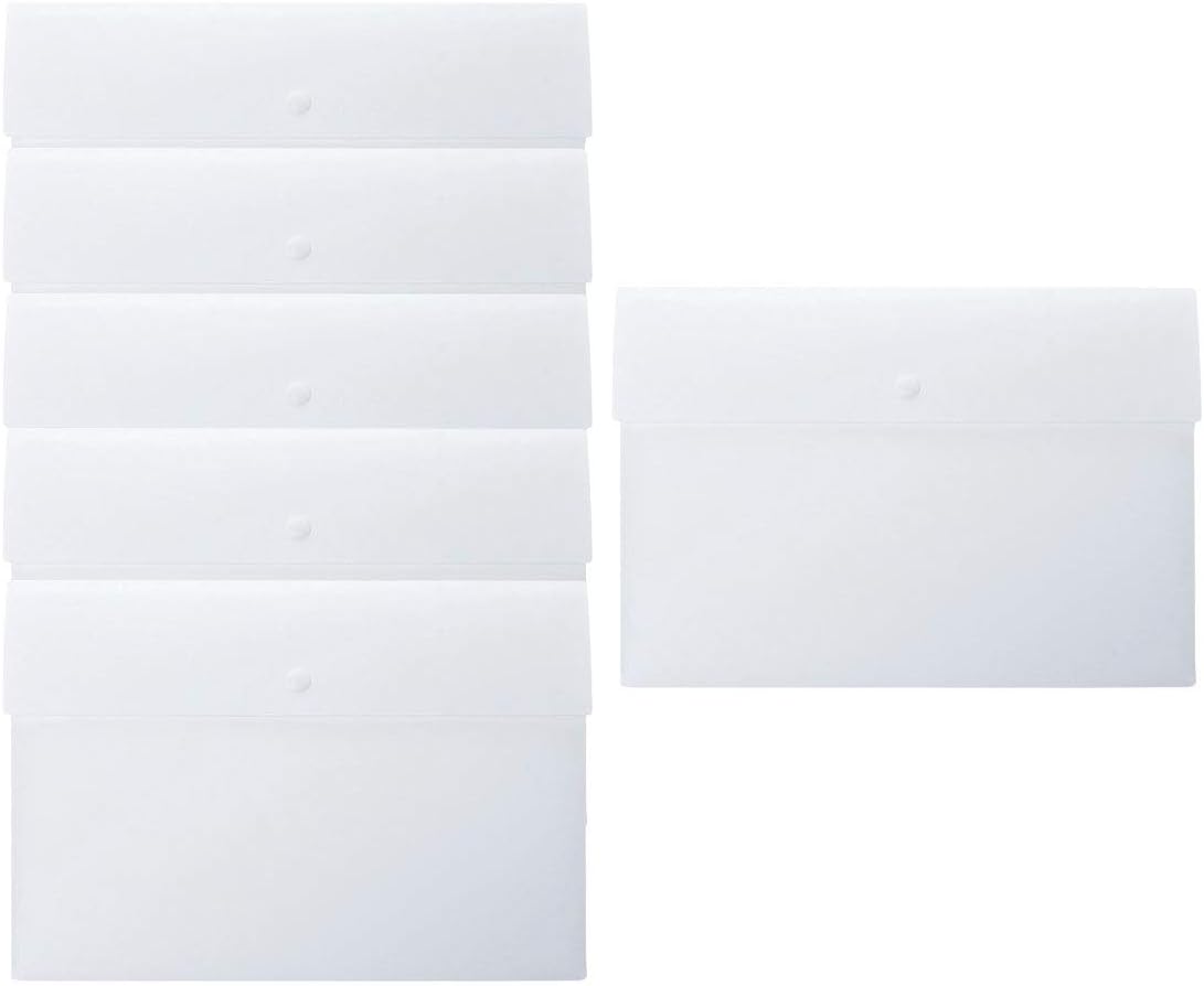 AKOAK Carpetas de archivos impermeables de plástico PP (con botón a presión), soporte grueso para archivos A4 o papel tamaño carta en la oficina y