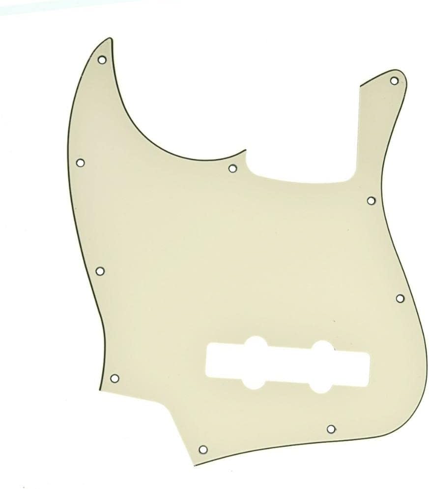 KAISH Lefty Jazz J Bass Golpeador de 4 cuerdas para zurdos, color crema, 3 capas