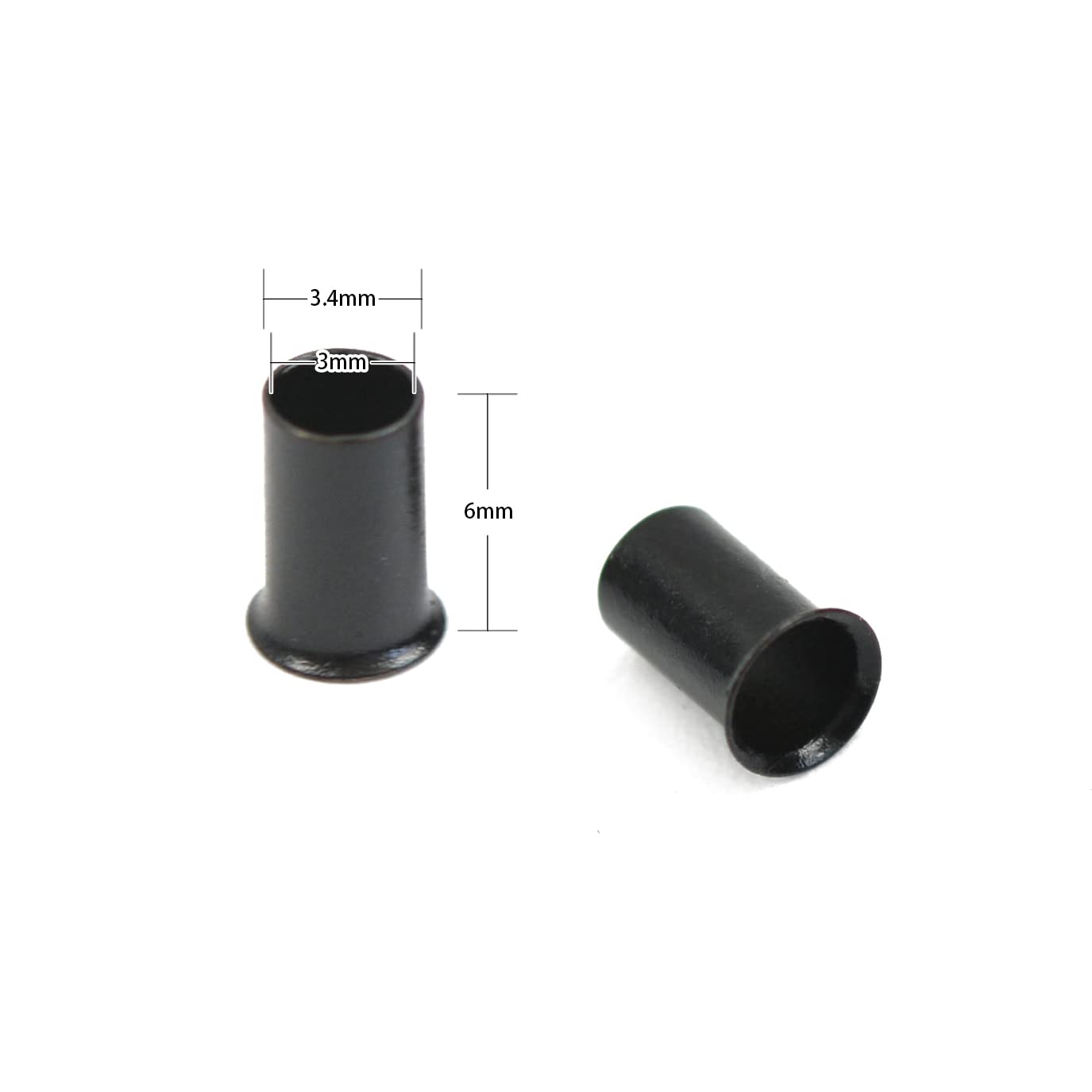 1000 piezas de 0.134 in de micro anillo de eslabones de cobre tubos de cuentas para extensiones de cabello humano I-Tip (negro + marrón oscuro +