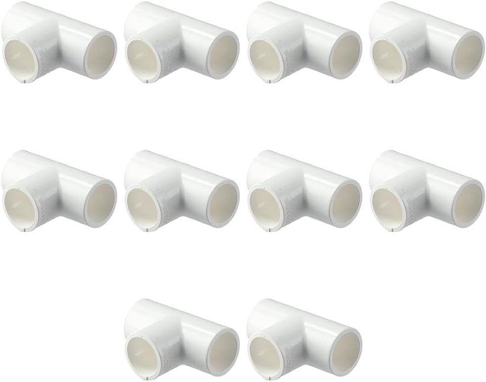 10 piezas de suministro de agua de PVC 3 adaptador de junta de tubo en T 6 puntos junta de tres vías 34 pulgadas junta de montaje de tubería de tres