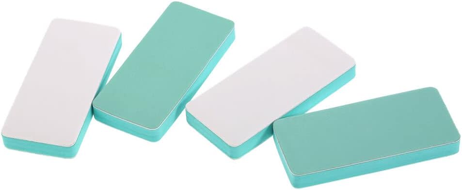 PULABO – Juego de 4 limas de uñas de 2 vías para arte de uñas, kit de brillo para manicura y pedicura